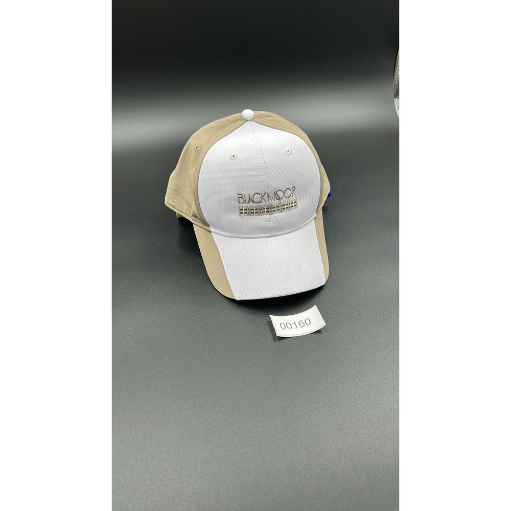 Blackmoor Golf Club Ahead Performance Hat White Tan Adjustable UPF 50+
